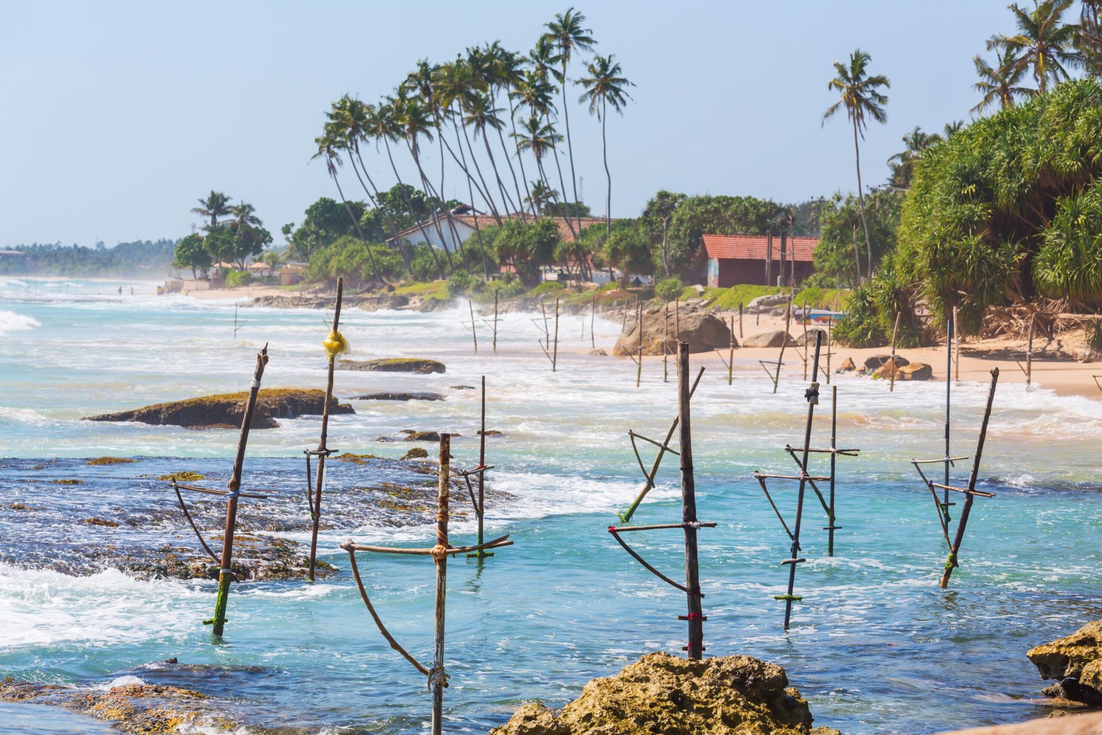 Beautiful tropical landscapes in Sri Lanka. Travel and holiday background